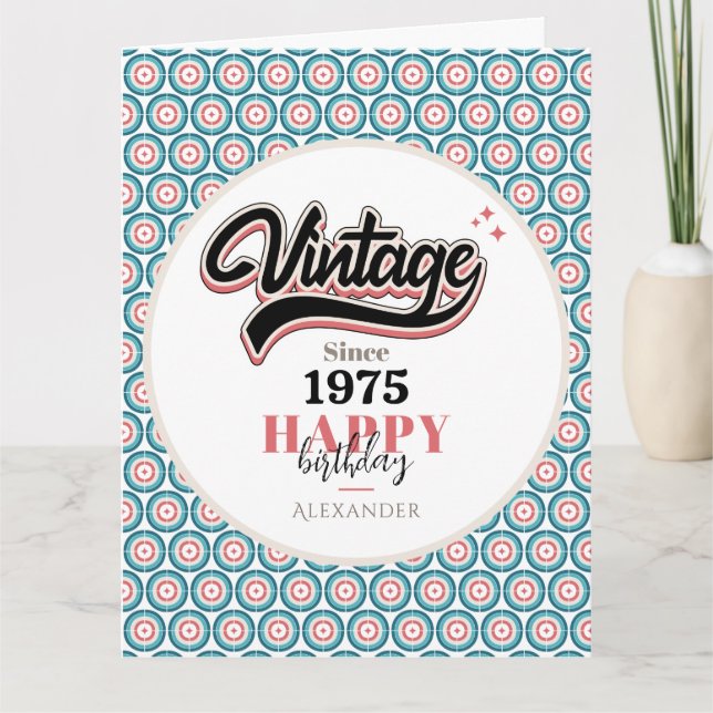 Vintag seit - 1975 dankeskarte (Vorderseite)