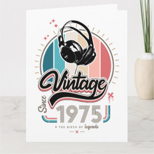 Vintag seit 1975 Kopfhörer Karte