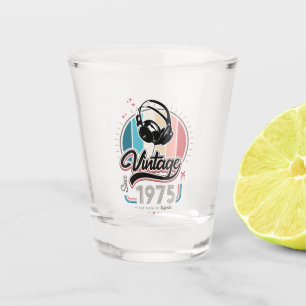 Vintag seit 1975 Kopfhörer Schnapsglas