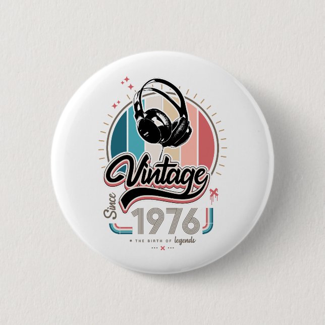 Vintag seit 1976 button (Vorderseite)