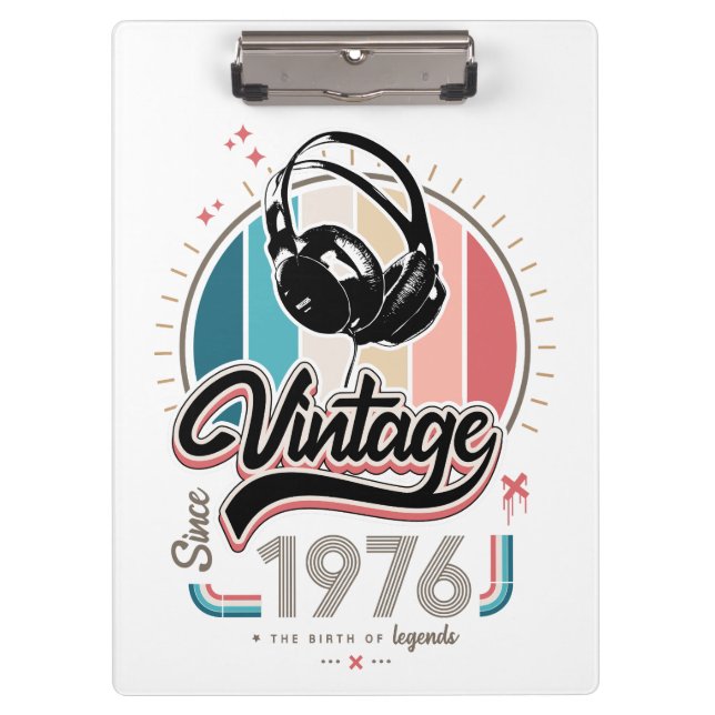 Vintag seit 1976 klemmbrett (Vorderseite)
