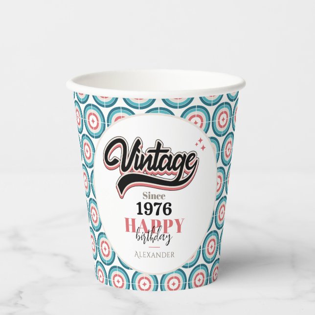 Vintag seit - 1976 pappbecher (Vorderseite)