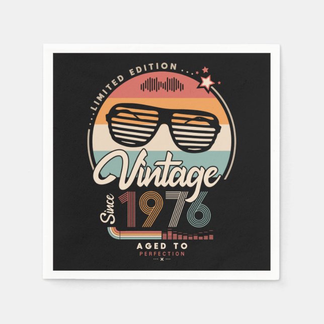 Vintag seit 1976 serviette (Vorderseite)
