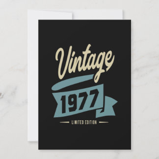 Vintag seit 1977 Geburtstagsgeschenk Einladung