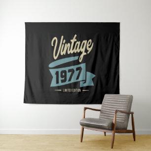Vintag seit 1977 Geburtstagsgeschenk Wandteppich