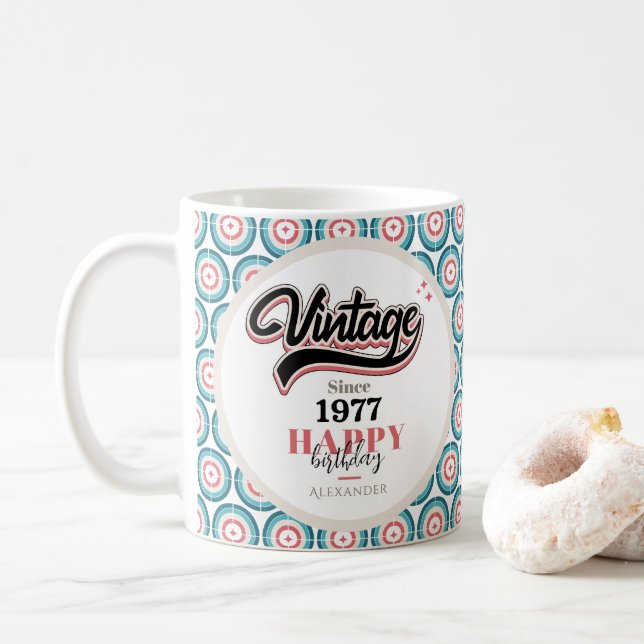 Vintag seit - 1977 kaffeetasse (Mit Donut)