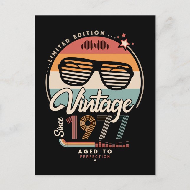 Vintag seit 1977 postkarte (Vorderseite)
