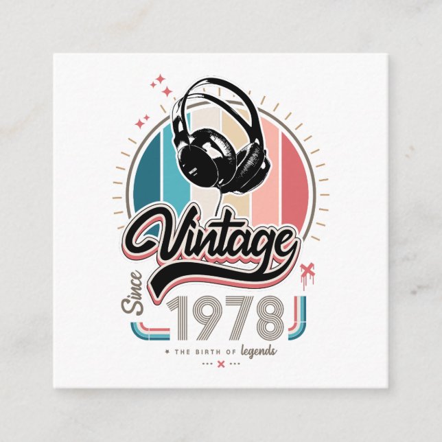 Vintag seit 1978 begleitkarte (Vorderseite)