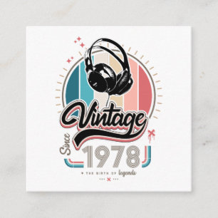 Vintag seit 1978 begleitkarte