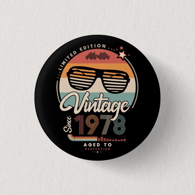 Vintag seit 1978 button (Vorderseite)