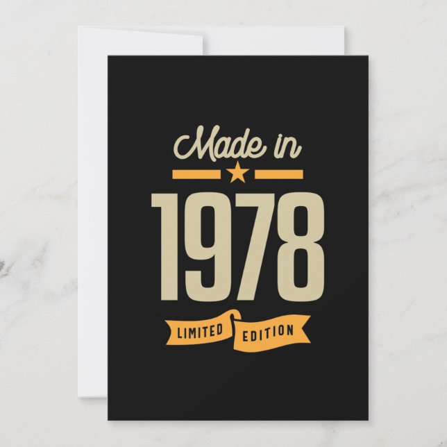 Vintag seit 1978 Geburtstagsgeschenk Einladung (Vorderseite)