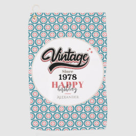 Vintag seit - 1978 golfhandtuch
