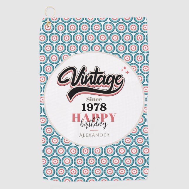 Vintag seit - 1978 golfhandtuch (Vorderseite)