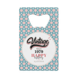 Vintag seit - 1979 geldbeutel flaschenöffner