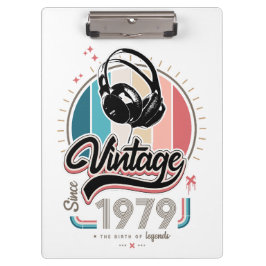 Vintag seit 1979 Kopfhörer Klemmbrett