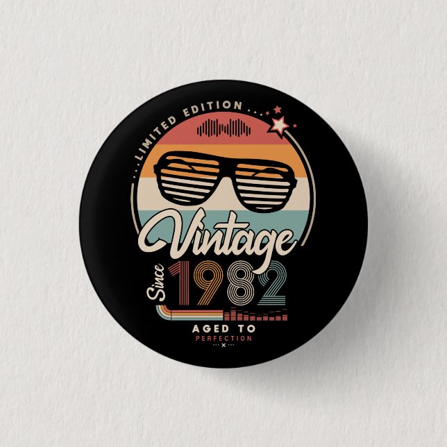 Vintag seit 1982 button (Vorderseite)