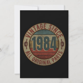 VINTAG SEIT 1984 ALLE URSPRÜNGLICHEN TEILE. EINLADUNG