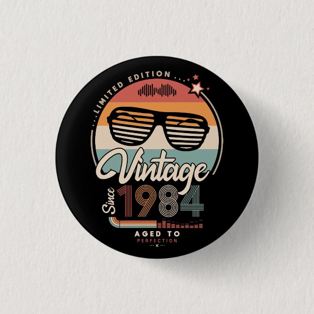 Vintag seit 1984 button (Vorderseite)