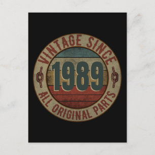 VINTAG SEIT 1989 ALLE ORIGINALTEILE. POSTKARTE