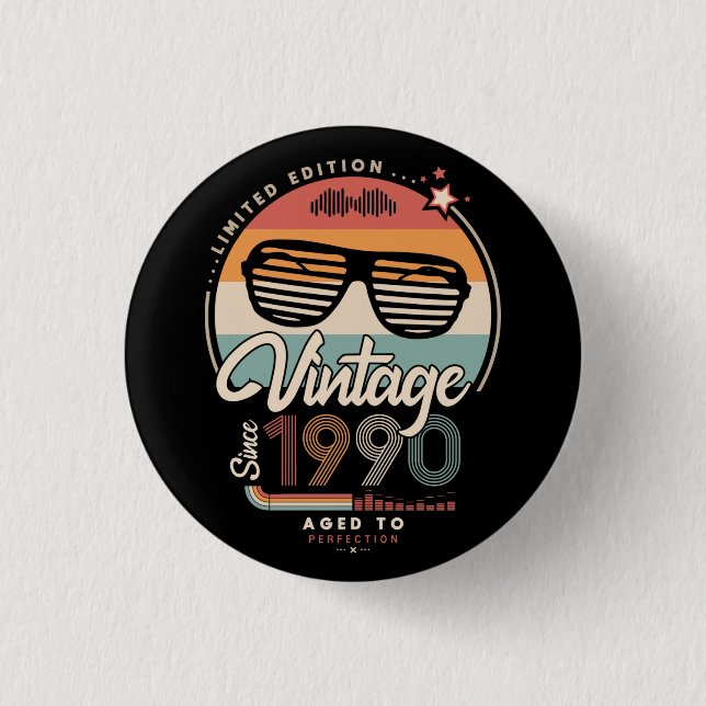 Vintag seit 1990 button (Vorderseite)