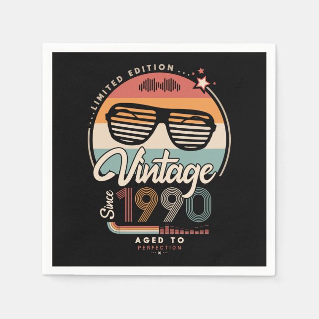 Vintag seit 1990 serviette (Vorderseite)