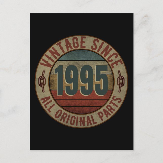 VINTAG SEIT 1995 ALLE ORIGINALTEILE. POSTKARTE (Vorderseite)