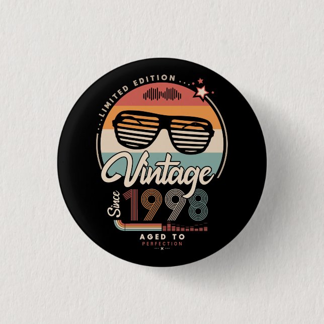 Vintag seit 1998 button (Vorderseite)