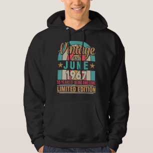 Vintag seit Juni 1967 Geburtstag 55 Jahre Hoodie