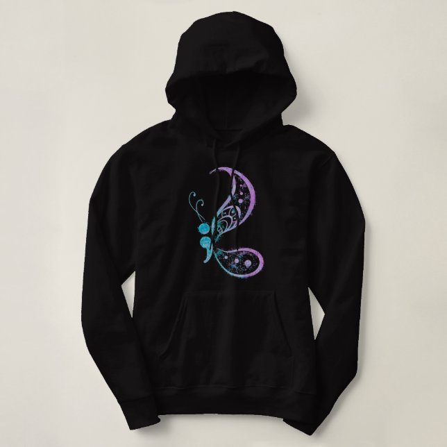 Vintag Semicolon Butterfly Semi-Colon Tattoo Ment Hoodie (Design vorne)