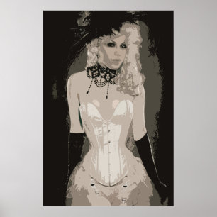 Vintag Sensual Corset Art Poster