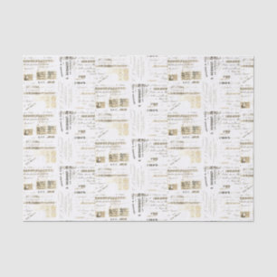 Vintag Sepia French Receipt Seidenpapier