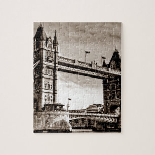 Vintag Sepia London Tower Bridge Puzzle