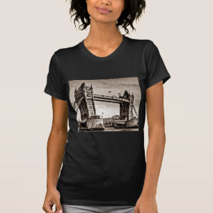 Vintag Sepia London Tower Bridge T-Shirt
