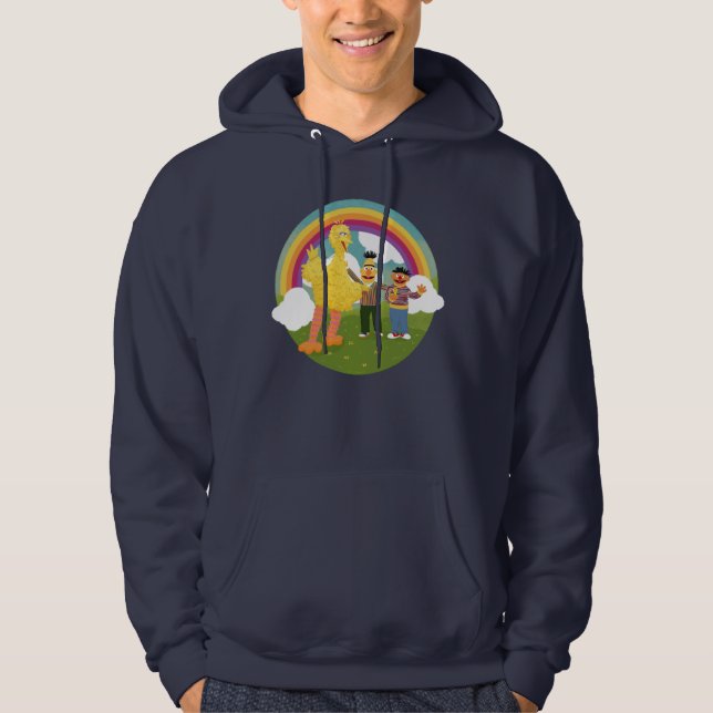 Vintag Sesame Street Friends Rainbow Hoodie (Vorderseite)
