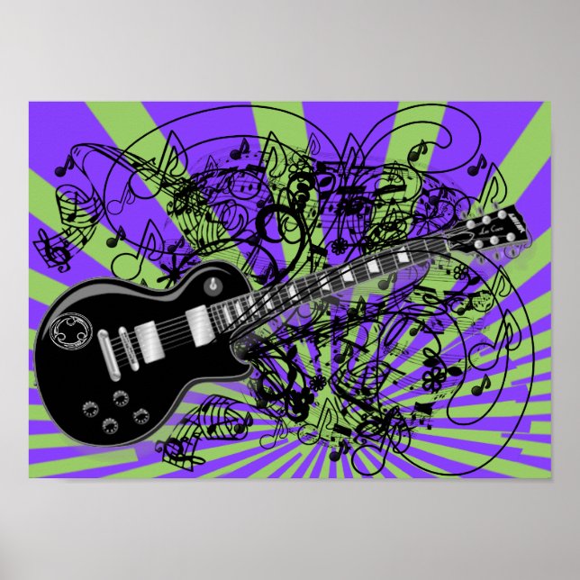 Vintag Sheet Music Rock'n'Roll Poster (Vorne)