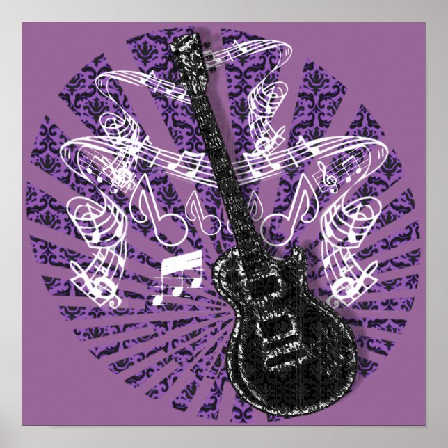 Vintag Sheet Music Rock'n'Roll Poster (Vorne)