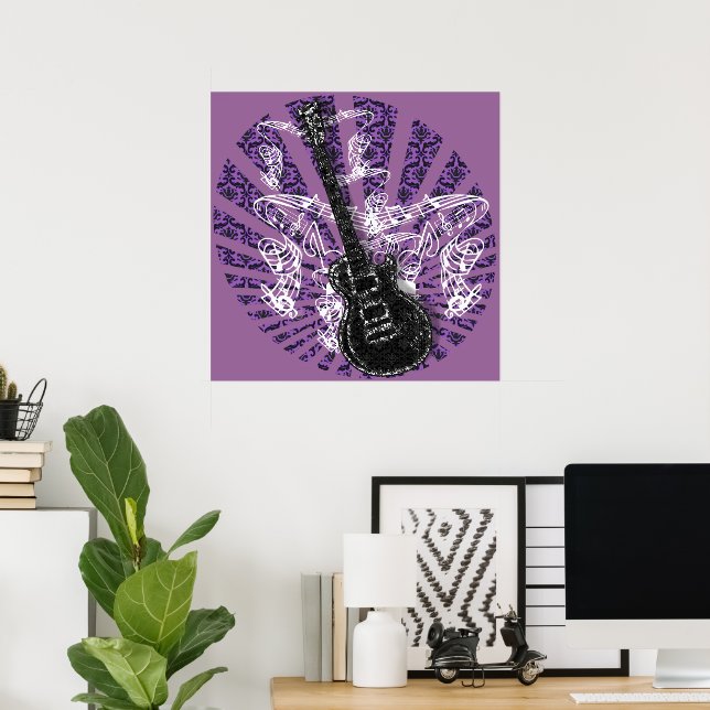 Vintag Sheet Music Rock'n'Roll Poster (Heimbüro)