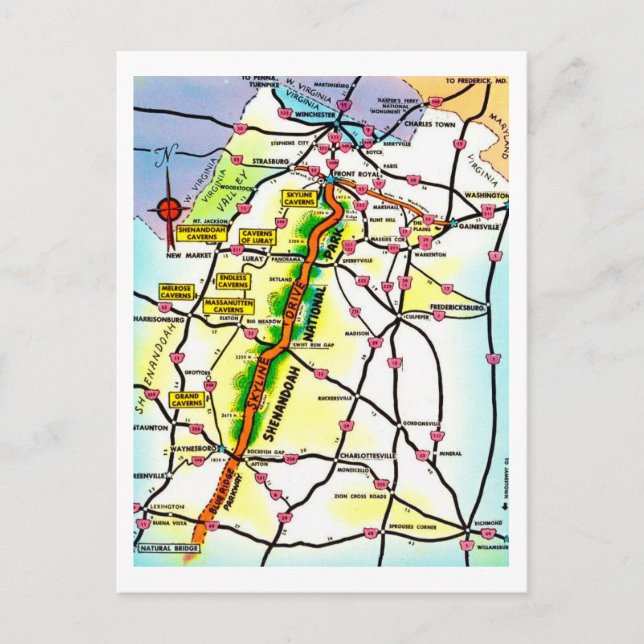 Vintag Shenandoah Park VA Postcard Postkarte (Vorderseite)