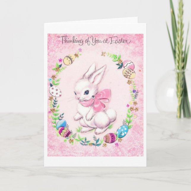 Vintag - Sie zu Ostern denken, Feiertagskarte (Vorderseite)