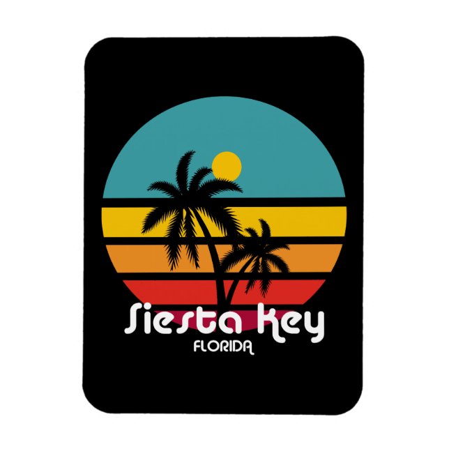 Vintag Siesta Key Florida Magnet (Vertikal)