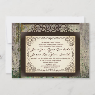 Vintag Sign Rustic Country Wedding Einladungen