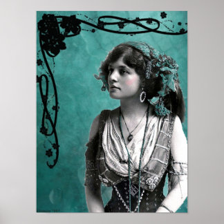 Vintag Sinti und Roma Girl Poster