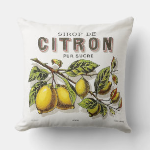 Vintag Sirop de Citron Ad Kissen