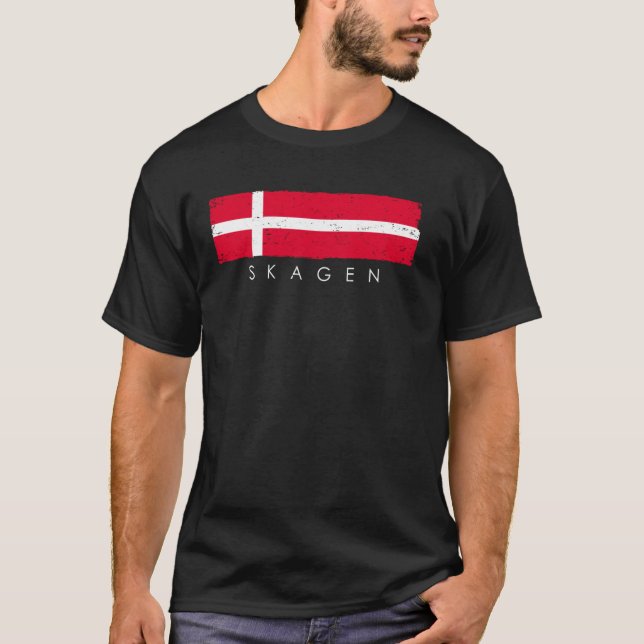 Vintag Skagen Dänemark Urlaub Dänemark Lover T-Shirt (Vorderseite)