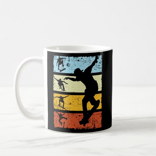 Vintag Skater Skateboarding Retro Skaten Kaffeetasse (Links)