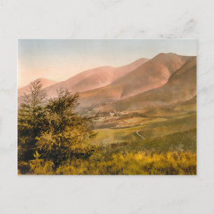 Vintag Skiddaw Cumbria England Postkarte