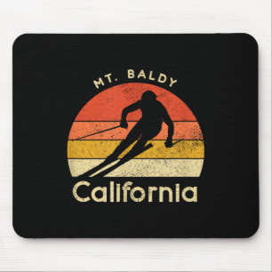 Vintag Skifahren Berg. Baldy California Mousepad