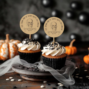 Vintag Skull Halloween-Party Gefallen Runder Aufkleber