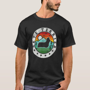 Vintag Skye Terrier Retro Hund Mama Vater T-Shirt