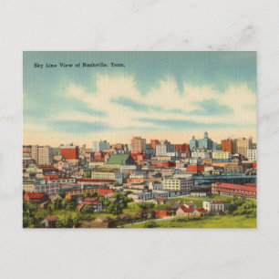 Vintag, Skyline von Nashville, Tennessee Postkarte
